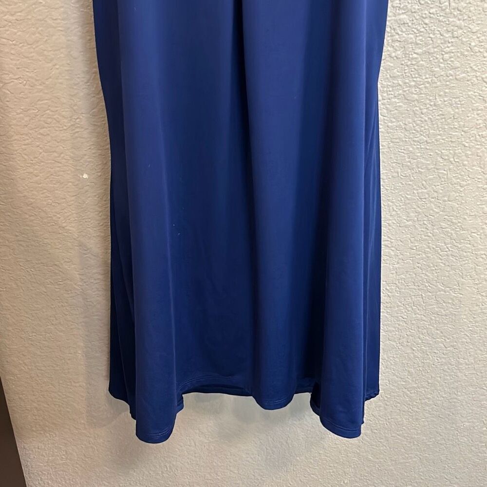 #314* Linea Donatella, navy blue fancy tank/dress size small - Picture 3 of 8